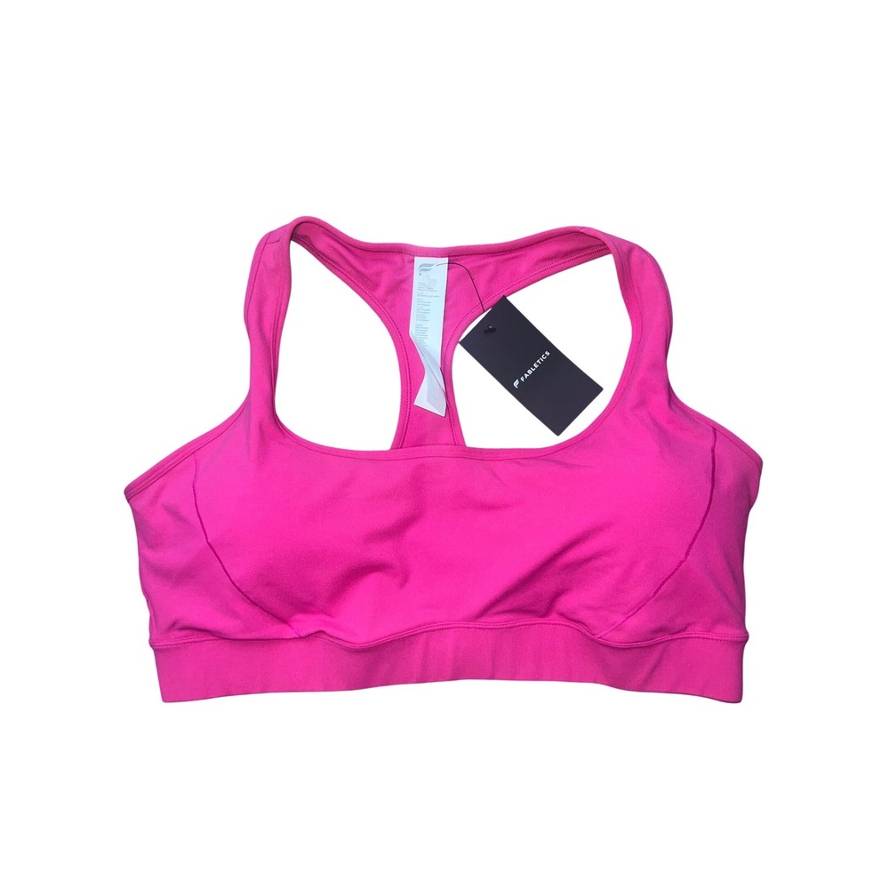 NEW Fabletics Sports Bra Racerback Cut-Out Gym Athletic Fitness Hot Pink XXL/1X